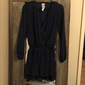 Dark blue long sleeve dress
